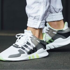 Womens Sneakers ADIDAS Equipment ADV 91-16 Athletic Shoes Neon White Runners